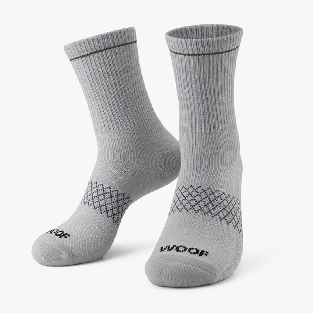 Bamboo Crew Compression Socks | Grey | Medium Graduated Compression ...