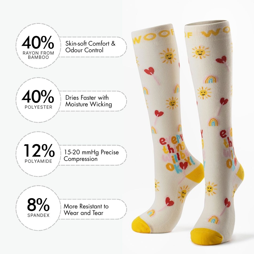 Everything Will Be Okay Bamboo Compression Socks