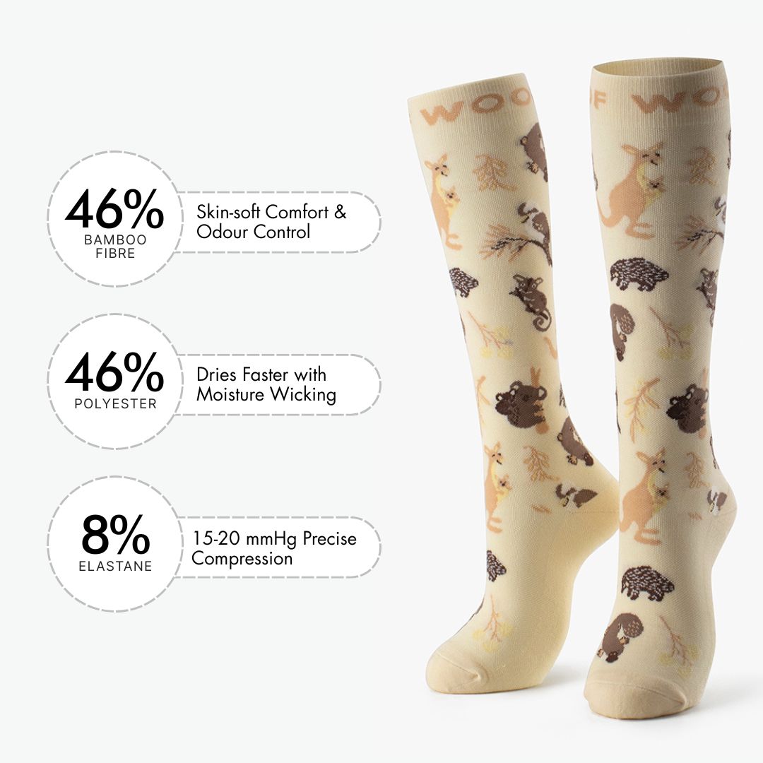 Sassy Hippo Bamboo Compression Socks