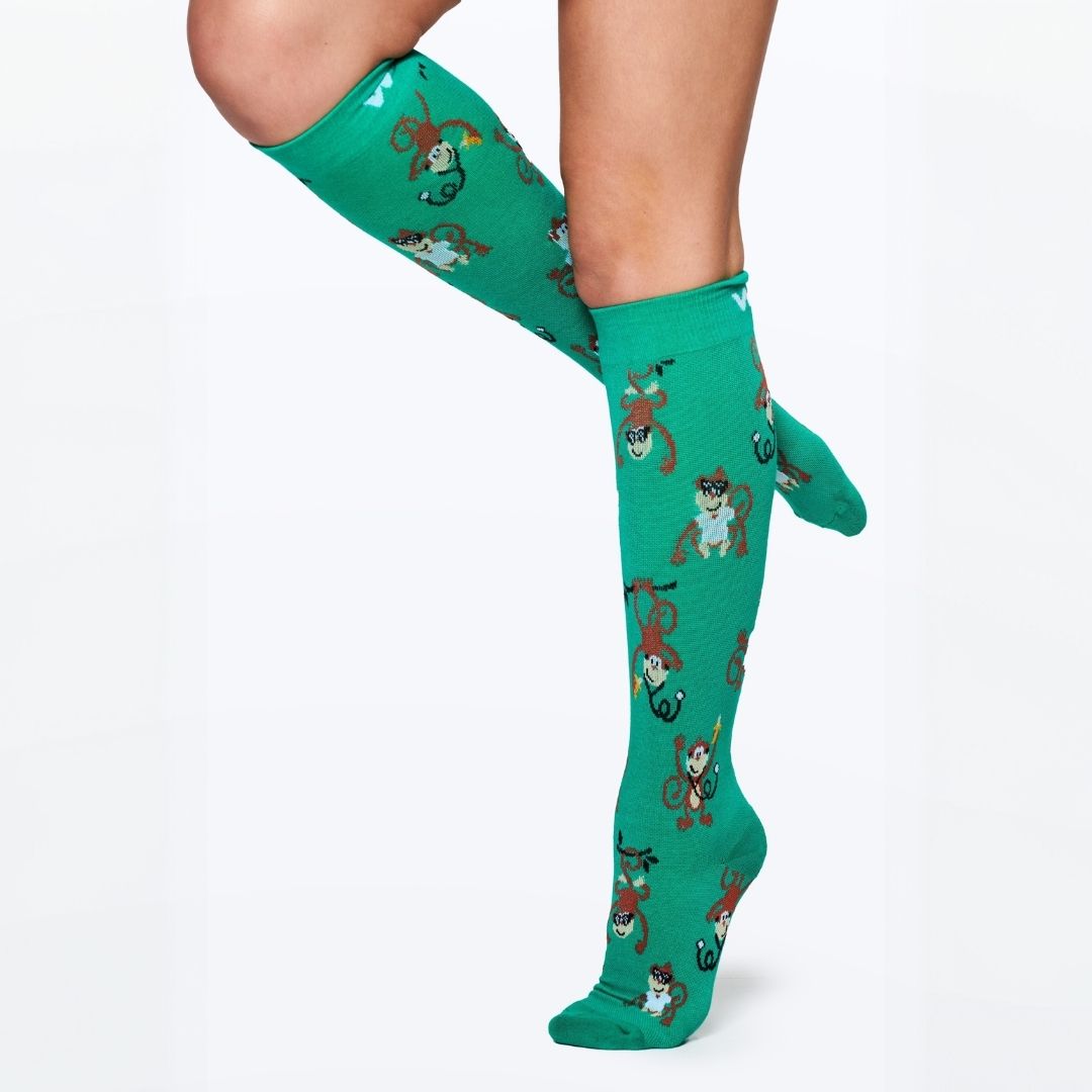 Monkeying Around Bamboo Compression Socks
