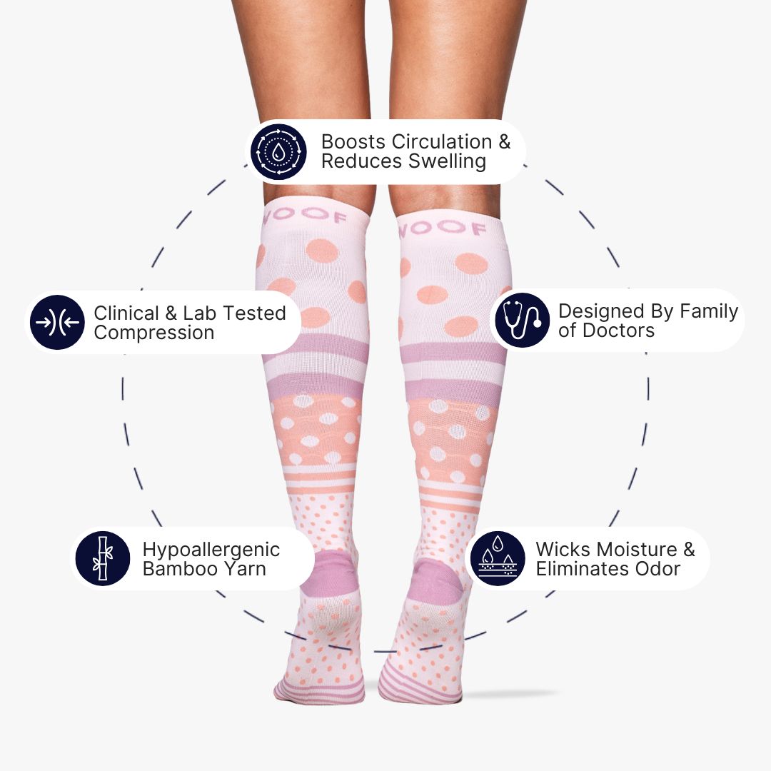 Spotty Spice Bamboo Compression Socks