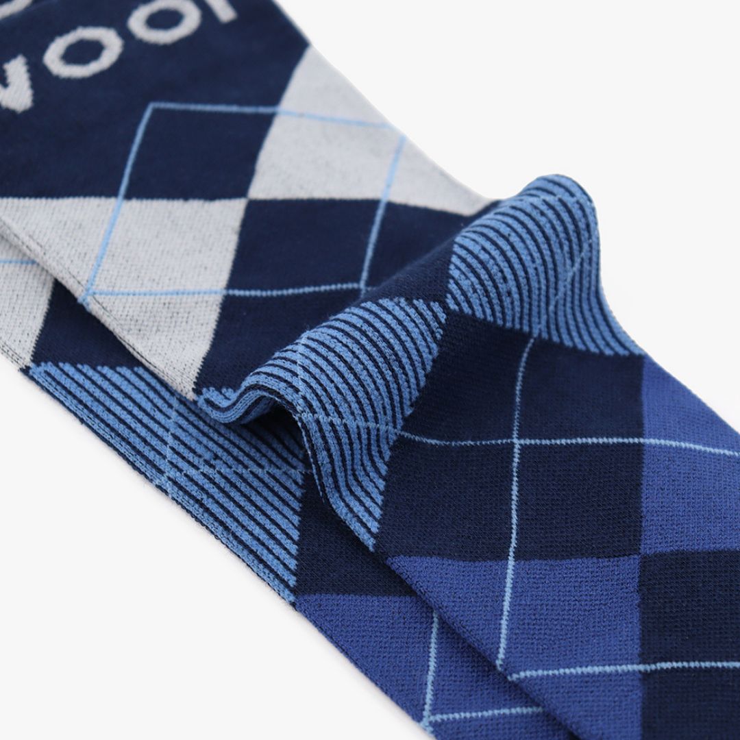 Midnight Argyle Bamboo Compression Socks